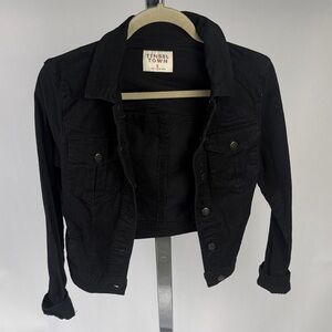 Tinseltown Women's Classic Black Jean Jacket